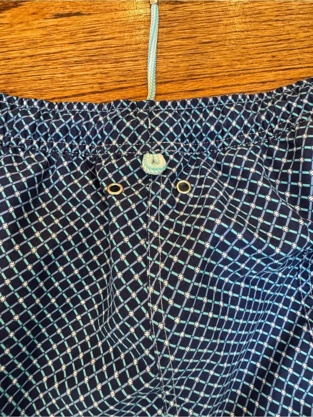 Peter Millar Blue Printed Swim Trunks